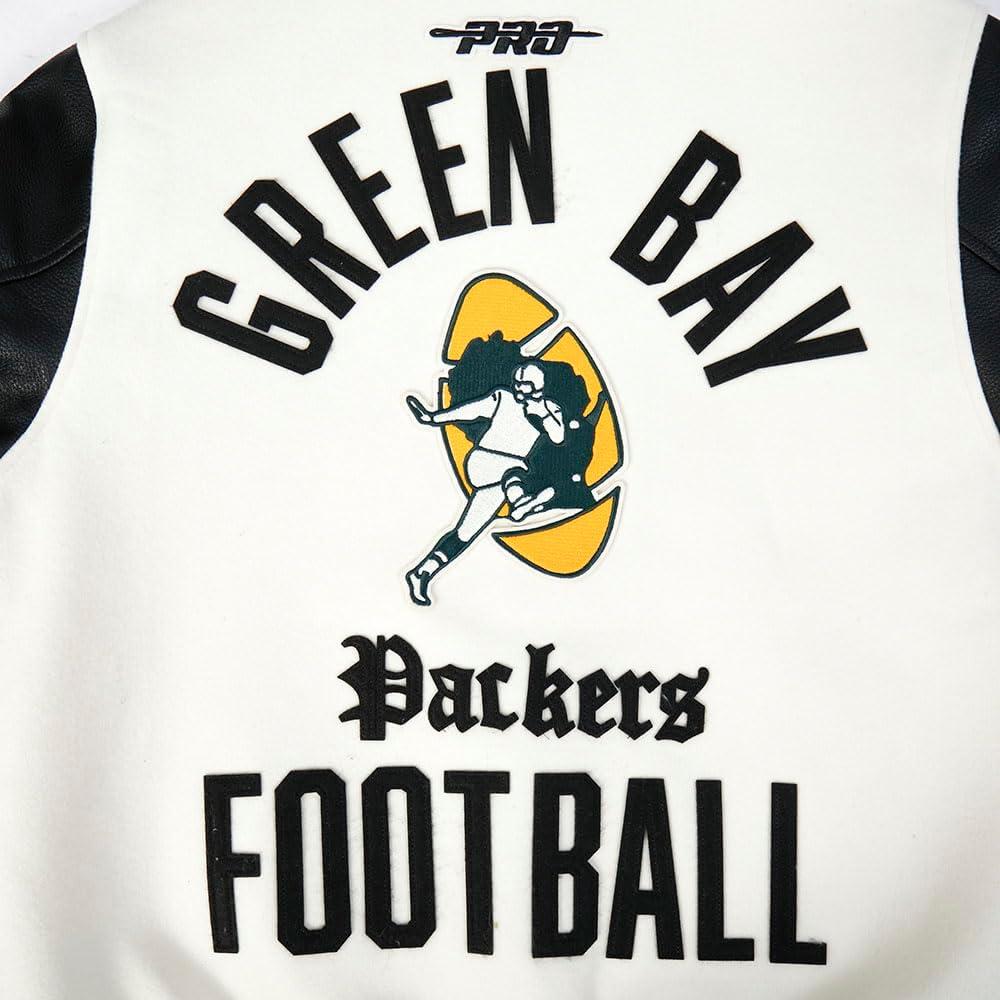 image:imagePro Standard Mens NFL Modern Originals Varsity JacketEggshell Black