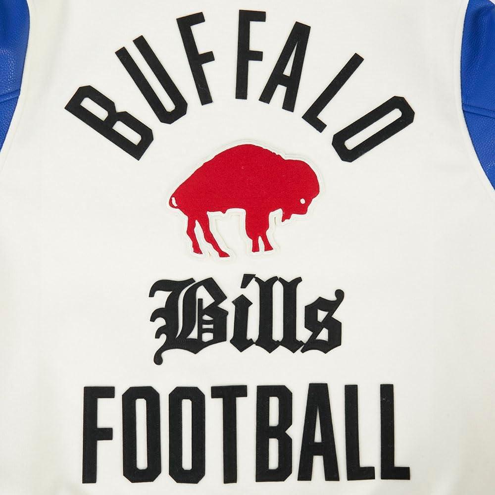 image:imagePro Standard Mens NFL Modern Originals Varsity JacketEggshellRoyal Blue
