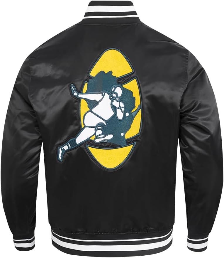 image:imagePro Standard Mens NFL Retro Classics Satin JacketBlack