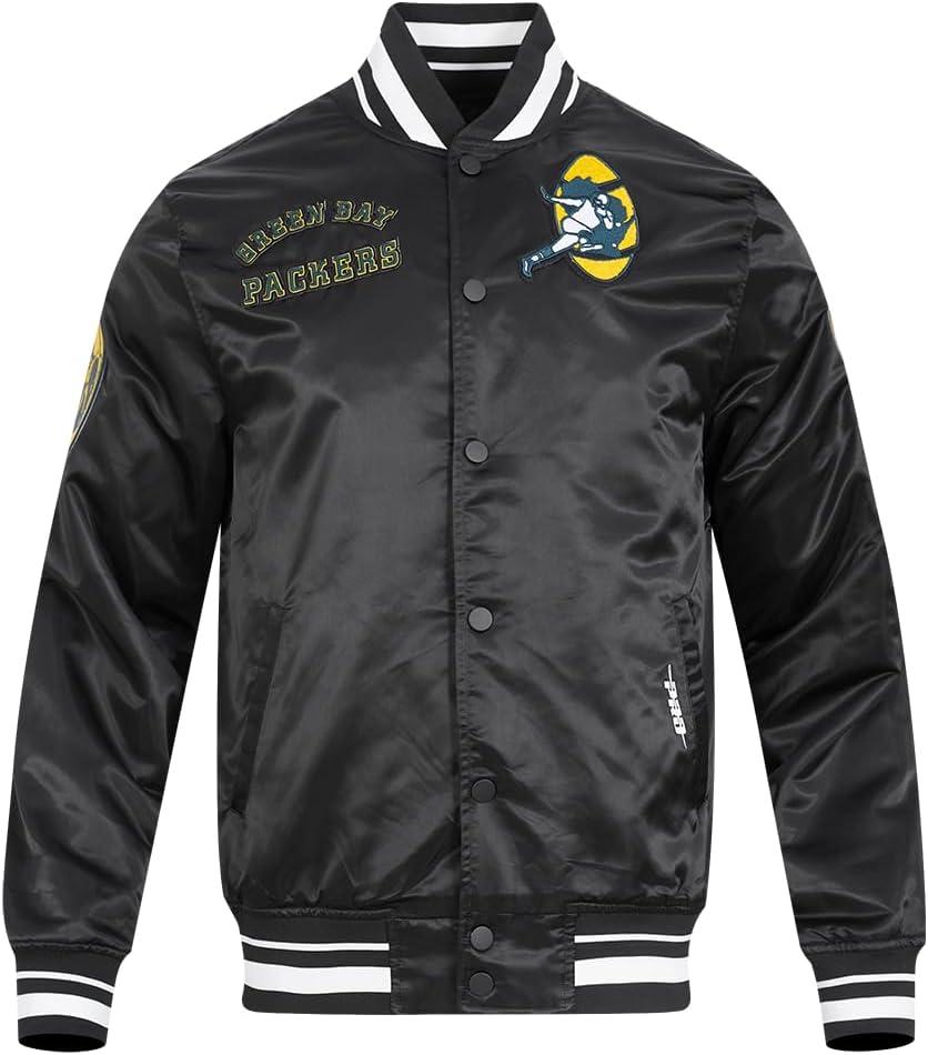 image:imagePro Standard Mens NFL Retro Classics Satin JacketBlack