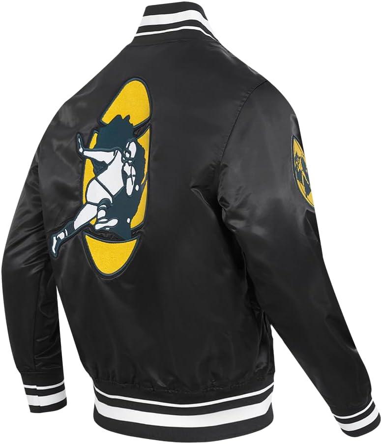 image:imagePro Standard Mens NFL Retro Classics Satin JacketBlack