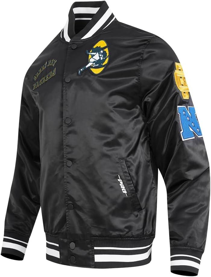 image:imagePro Standard Mens NFL Retro Classics Satin JacketBlack