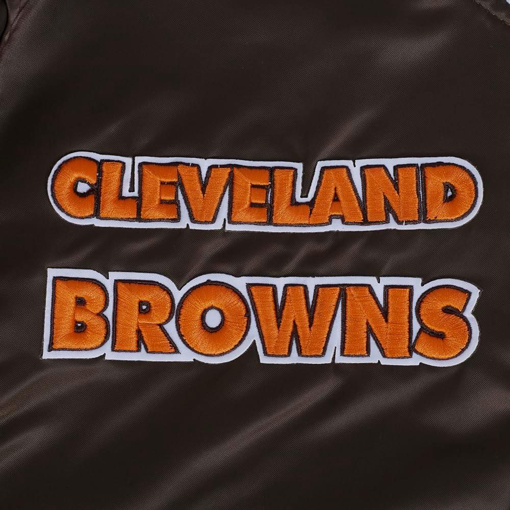 image:imagePro Standard Mens NFL Retro Classics Satin JacketBrown