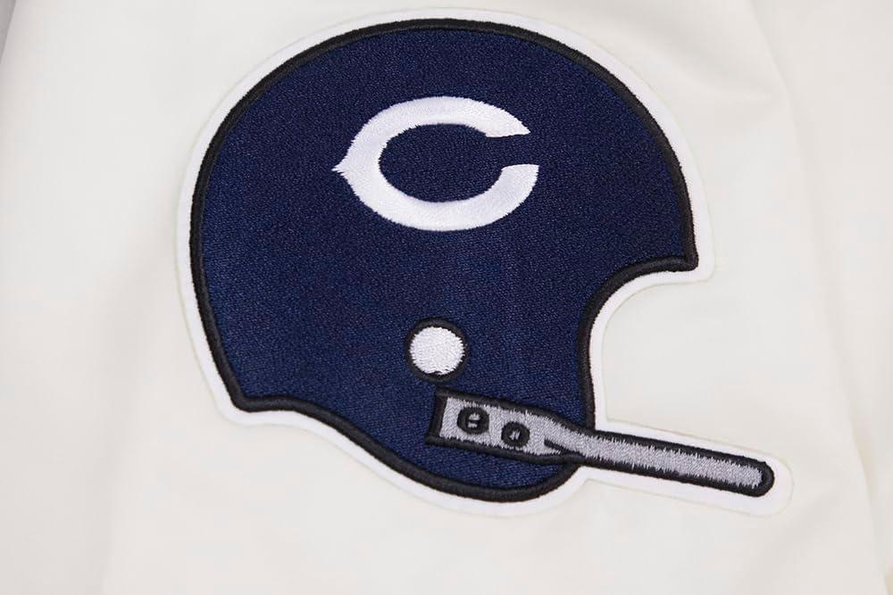 image:imagePro Standard Mens NFL Retro Classics Satin JacketEggshell Midnight Navy