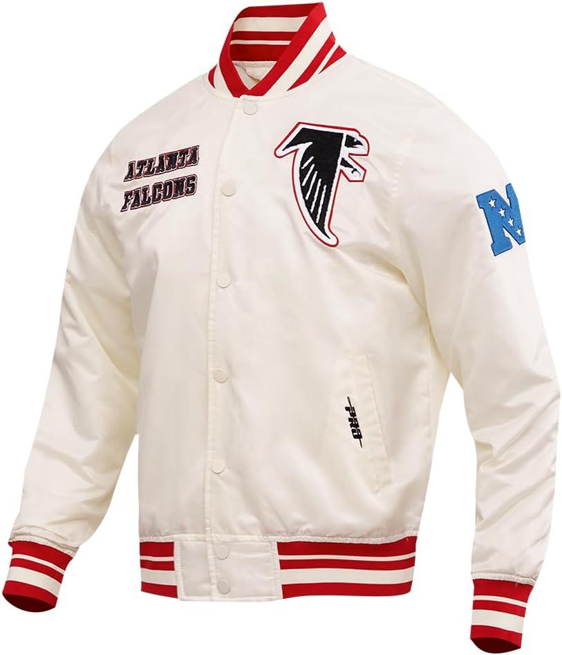 image:imagePro Standard Mens NFL Retro Classics Satin JacketEggshell Red