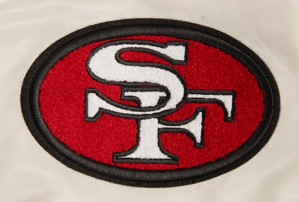 image:imagePro Standard Mens NFL Retro Classics Satin JacketEggshell Red