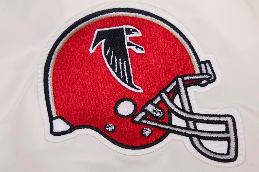 image:imagePro Standard Mens NFL Retro Classics Satin JacketEggshell Red