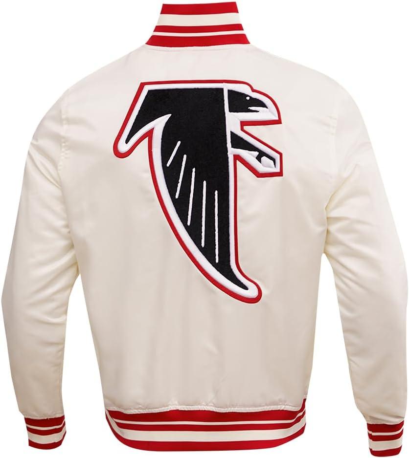 image:imagePro Standard Mens NFL Retro Classics Satin JacketEggshell Red