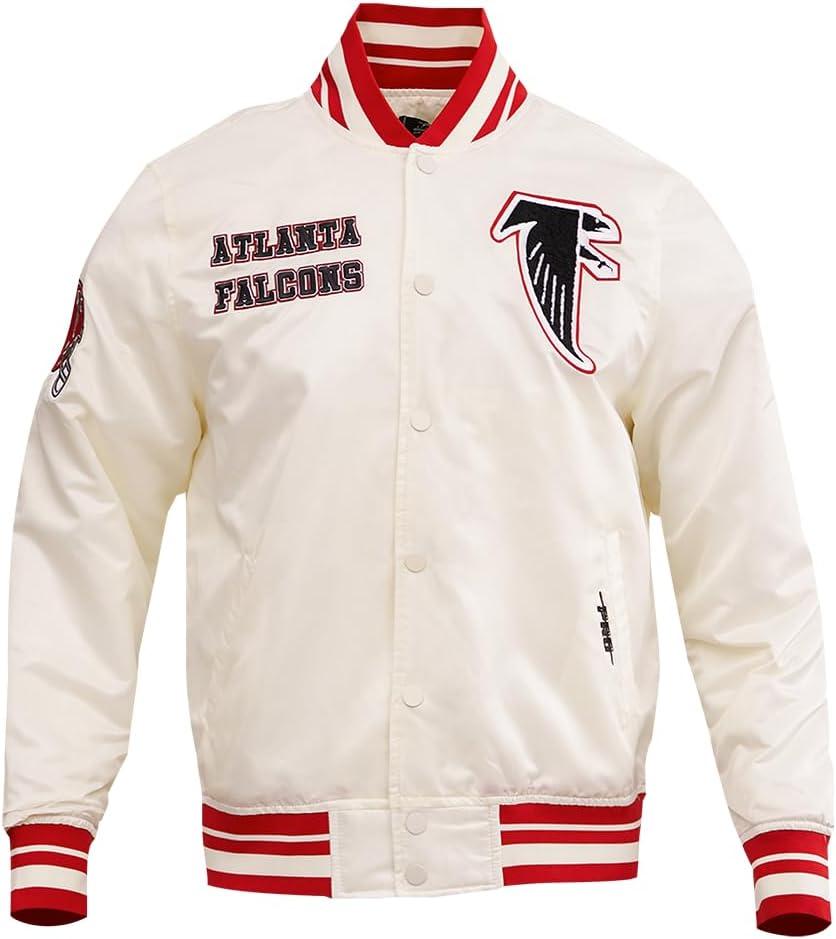 image:imagePro Standard Mens NFL Retro Classics Satin JacketEggshell Red