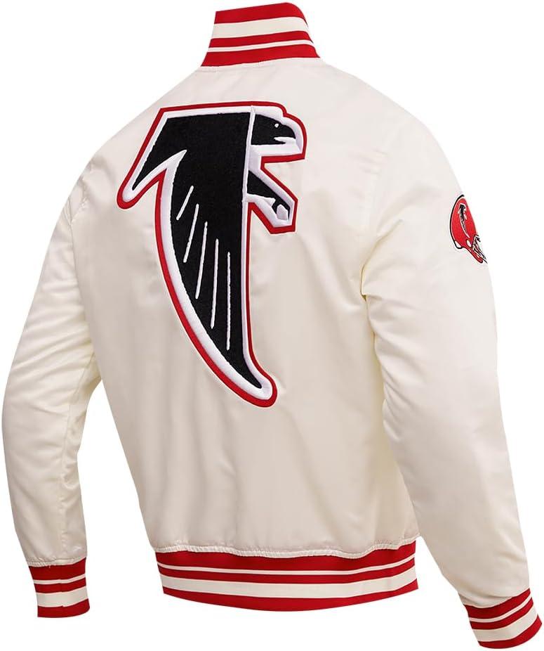 image:imagePro Standard Mens NFL Retro Classics Satin JacketEggshell Red