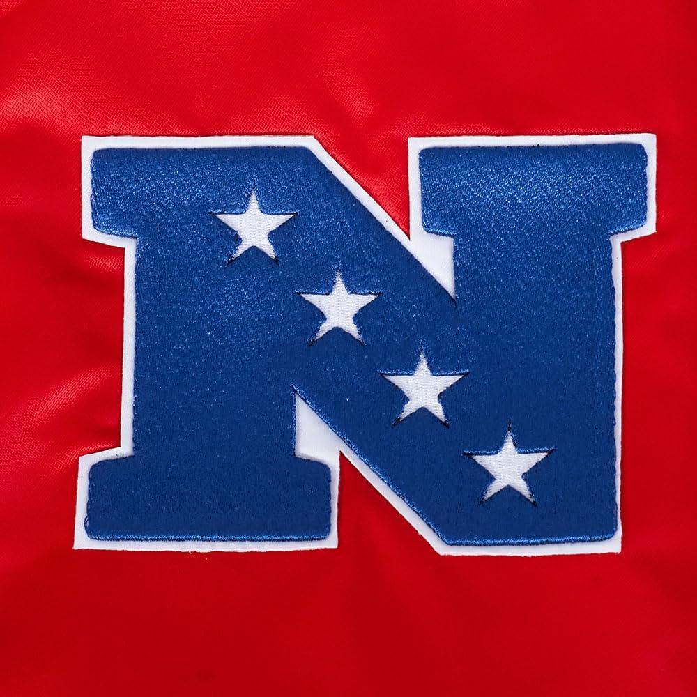 image:imagePro Standard Mens NFL Retro Classics Satin JacketRedBlack
