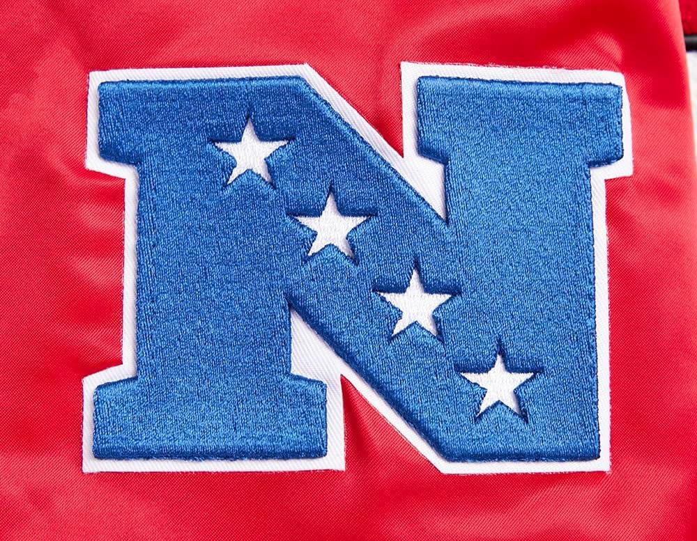 image:imagePro Standard Mens NFL Retro Classics Satin JacketRedBlack