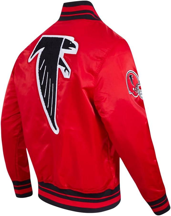 image:imagePro Standard Mens NFL Retro Classics Satin JacketRedBlack