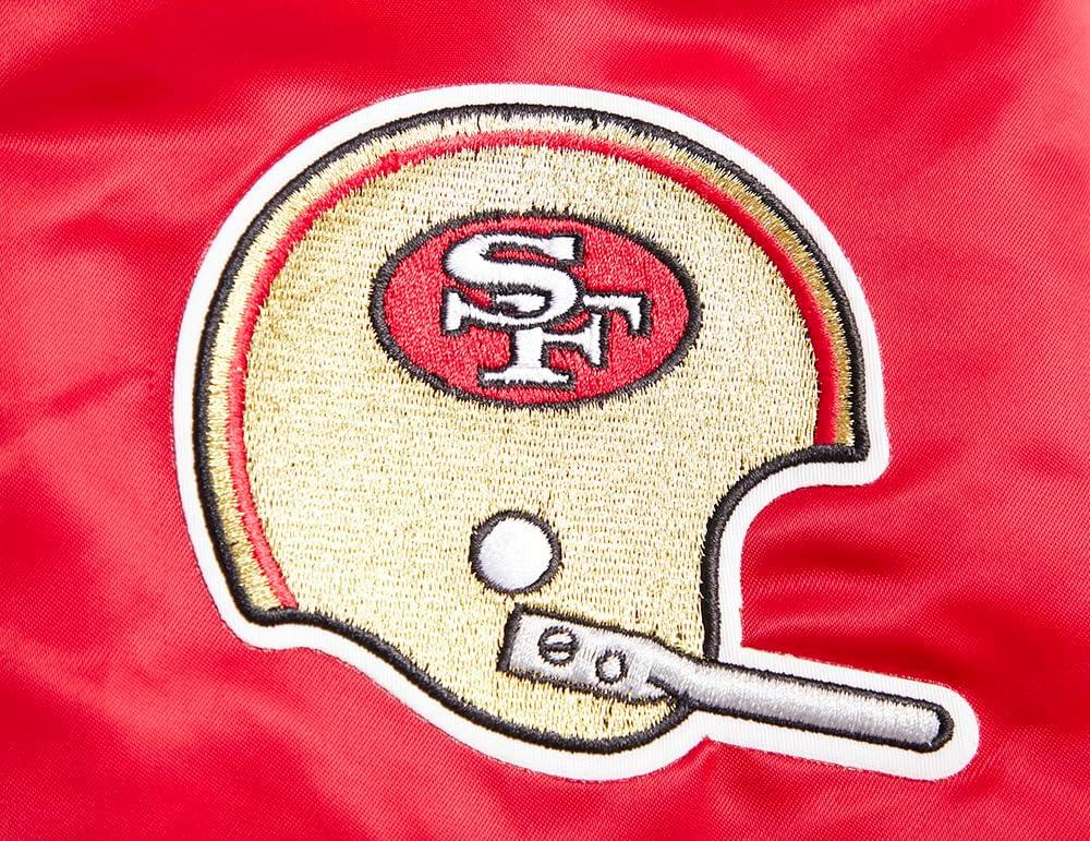 image:imagePro Standard Mens NFL Retro Classics Satin JacketRedBlack