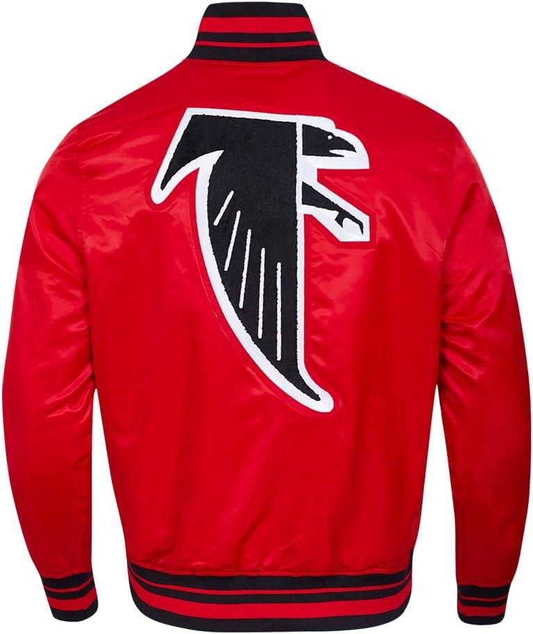 image:imagePro Standard Mens NFL Retro Classics Satin JacketRedBlack