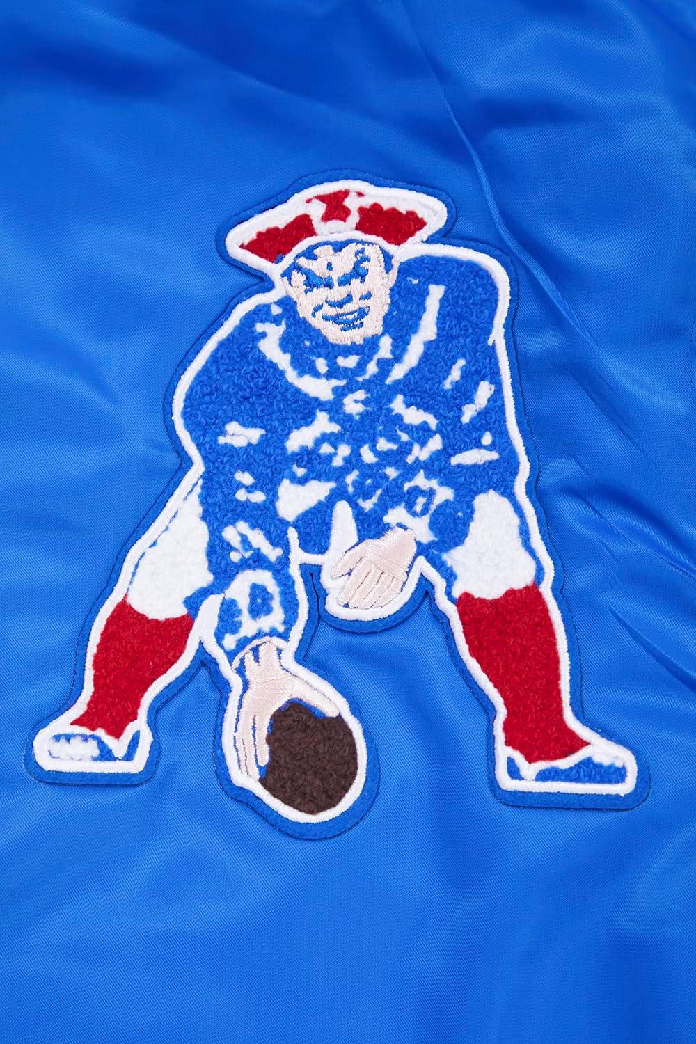 image:imagePro Standard Mens NFL Retro Classics Satin JacketRoyal BlueRed