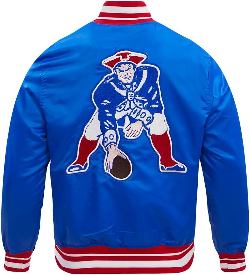 image:imagePro Standard Mens NFL Retro Classics Satin JacketRoyal BlueRed