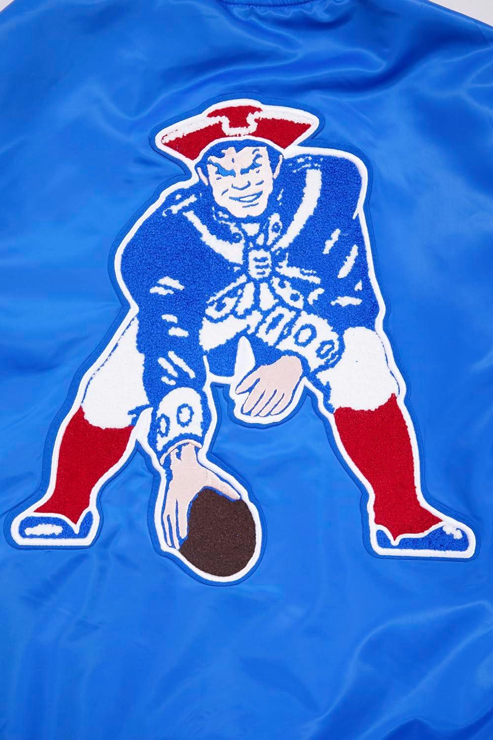 image:imagePro Standard Mens NFL Retro Classics Satin JacketRoyal BlueRed