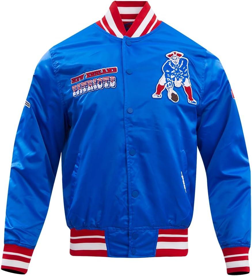 image:imagePro Standard Mens NFL Retro Classics Satin JacketRoyal BlueRed
