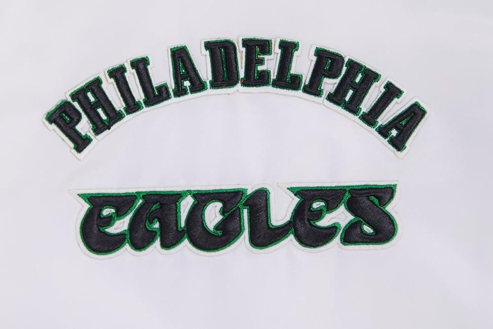 image:imagePro Standard Mens NFL Retro Classics Satin JacketWhiteKelly Green
