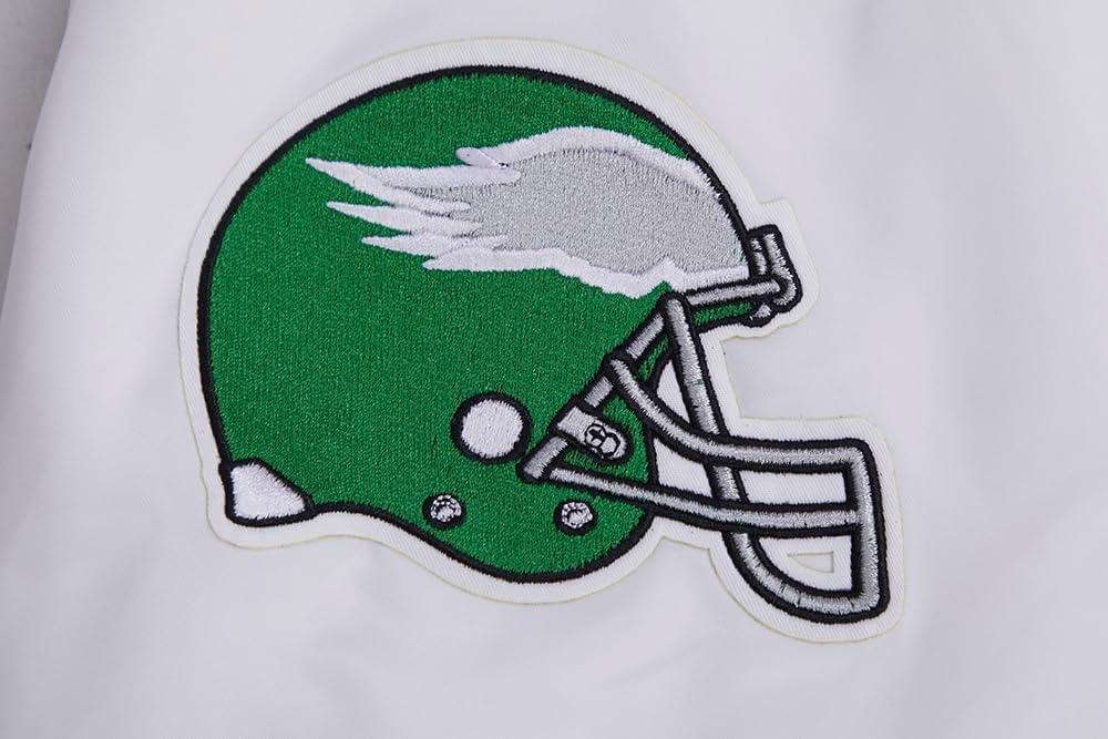 image:imagePro Standard Mens NFL Retro Classics Satin JacketWhiteKelly Green