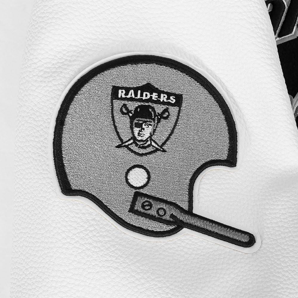 image:imagePro Standard Mens NFL Retro Classics Varsity JacketBlackWhite