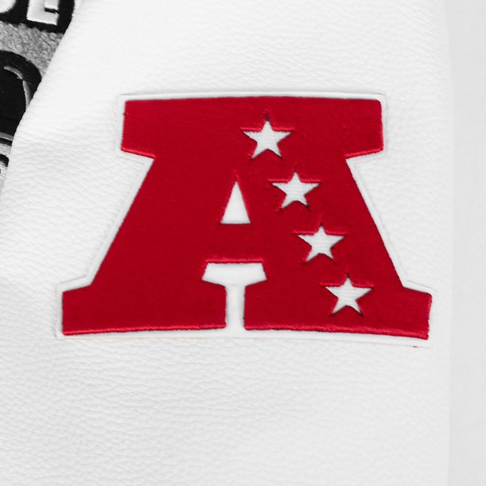 image:imagePro Standard Mens NFL Retro Classics Varsity JacketBlackWhite