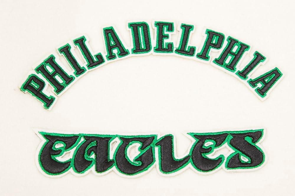 image:imagePro Standard Mens NFL Retro Classics Varsity JacketEggshell Kelly Green