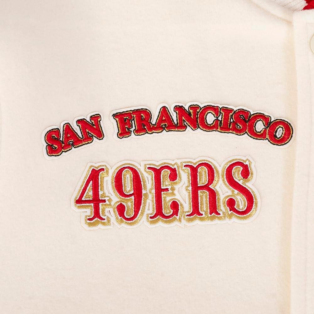 image:imagePro Standard Mens NFL Retro Classics Varsity JacketEggshell Red