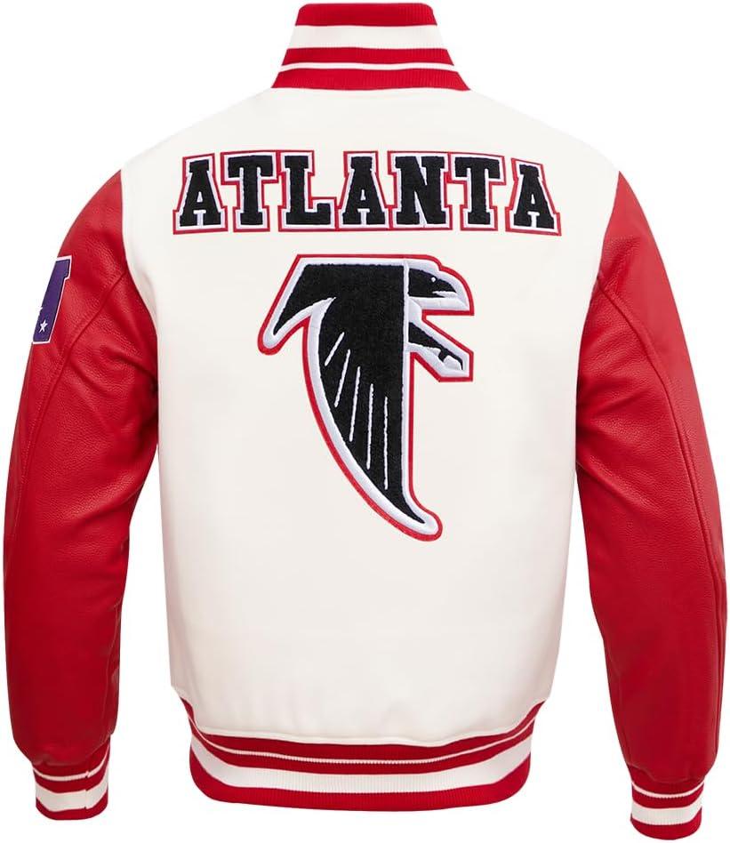 image:imagePro Standard Mens NFL Retro Classics Varsity JacketEggshell Red