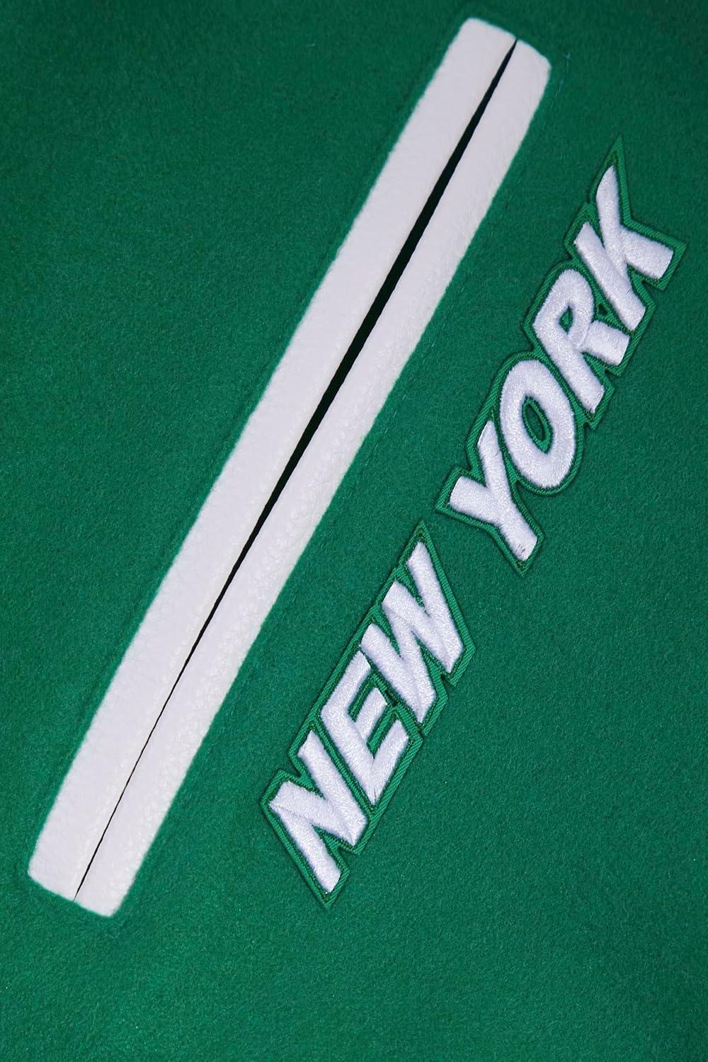 image:imagePro Standard Mens NFL Retro Classics Varsity JacketKelly Green White
