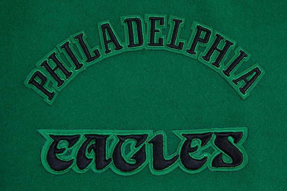 image:imagePro Standard Mens NFL Retro Classics Varsity JacketKelly Green White