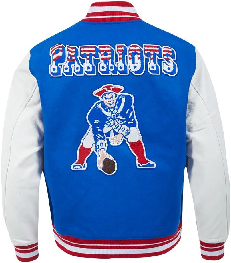image:imagePro Standard Mens NFL Retro Classics Varsity JacketRoyal BlueRed