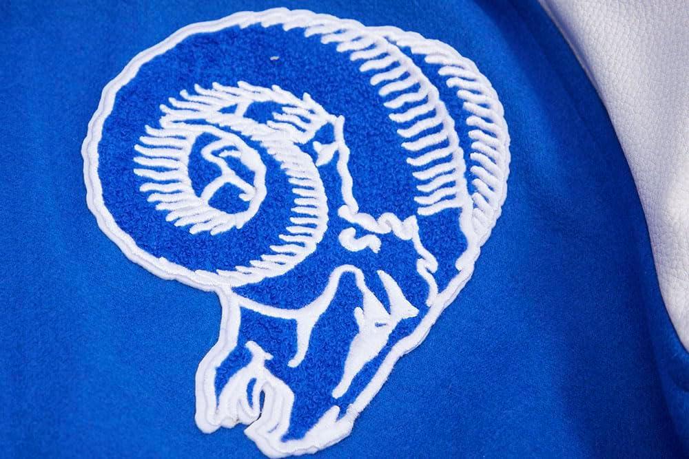 image:imagePro Standard Mens NFL Retro Classics Varsity JacketRoyal BlueWhite