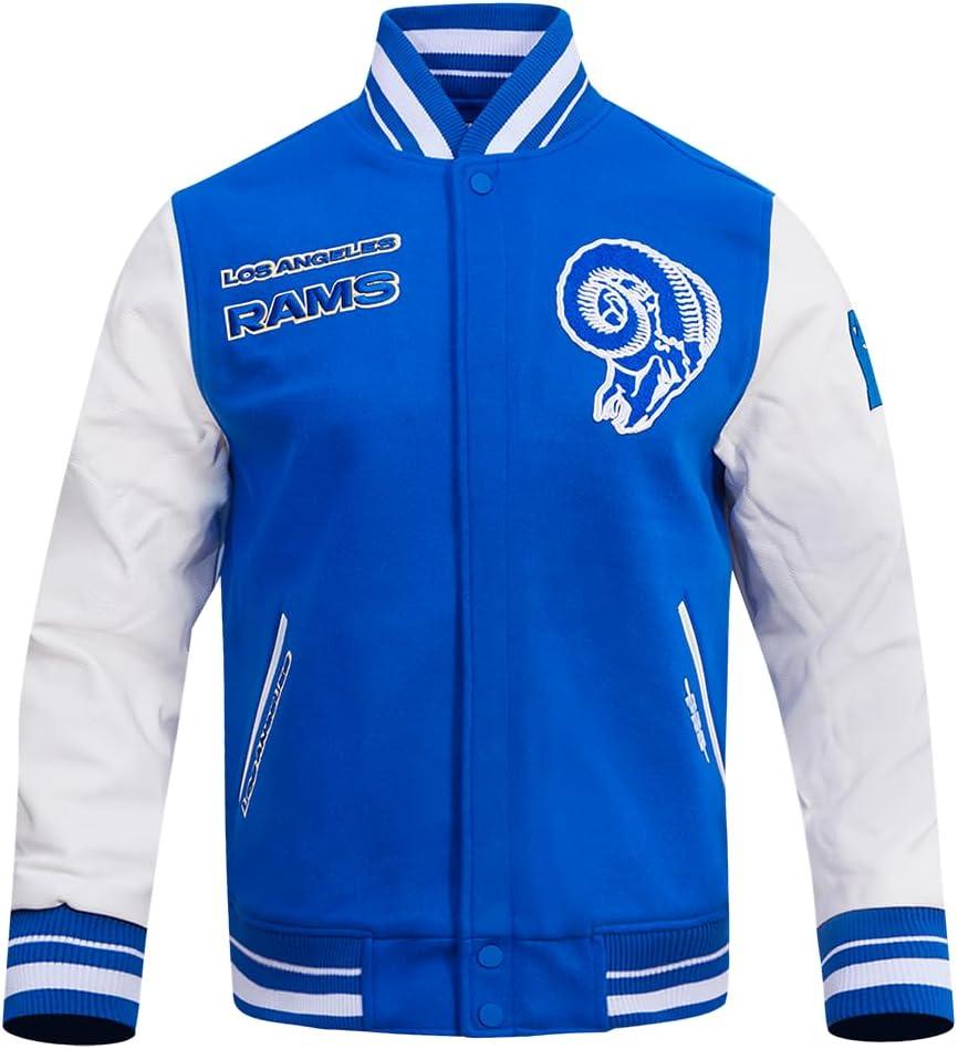 image:imagePro Standard Mens NFL Retro Classics Varsity JacketRoyal BlueWhite