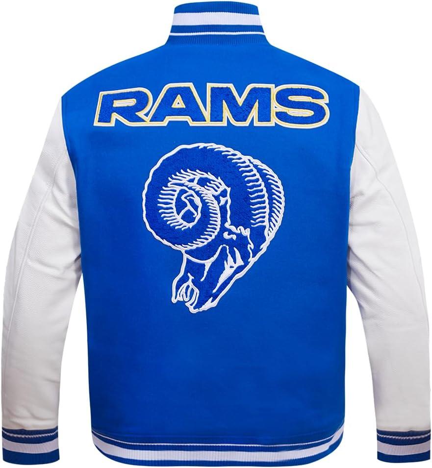 image:imagePro Standard Mens NFL Retro Classics Varsity JacketRoyal BlueWhite