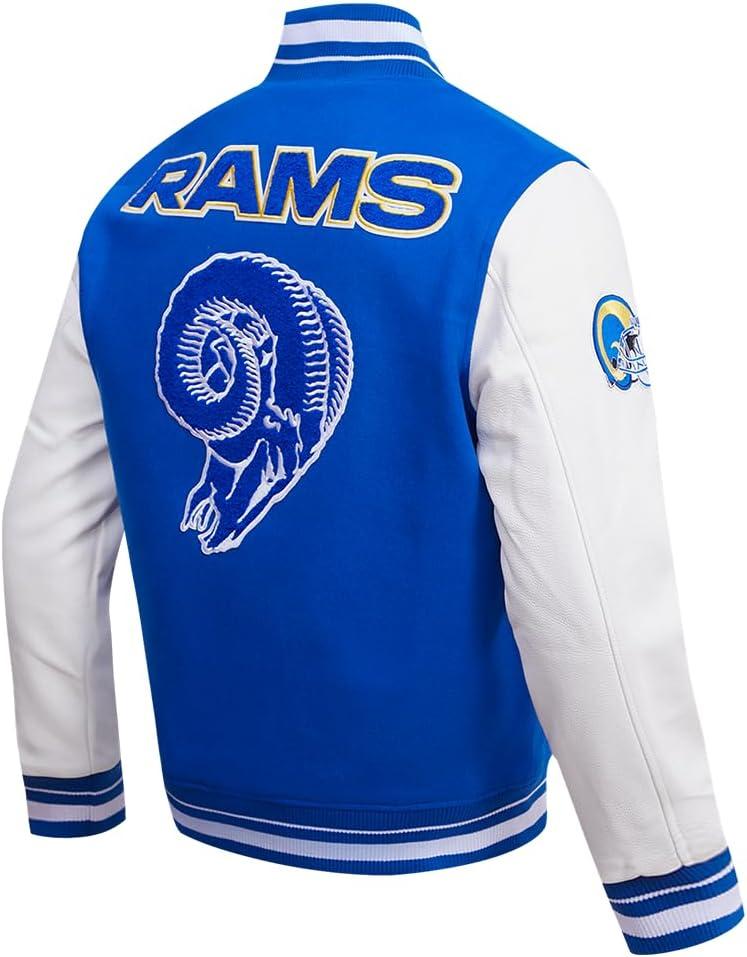 image:imagePro Standard Mens NFL Retro Classics Varsity JacketRoyal BlueWhite