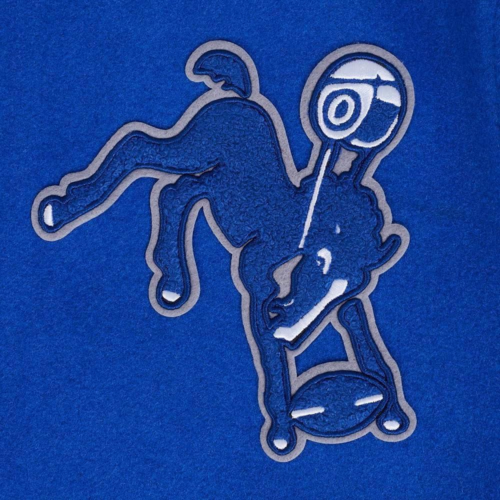image:imagePro Standard Mens NFL Retro Classics Varsity JacketRoyal BlueWhite