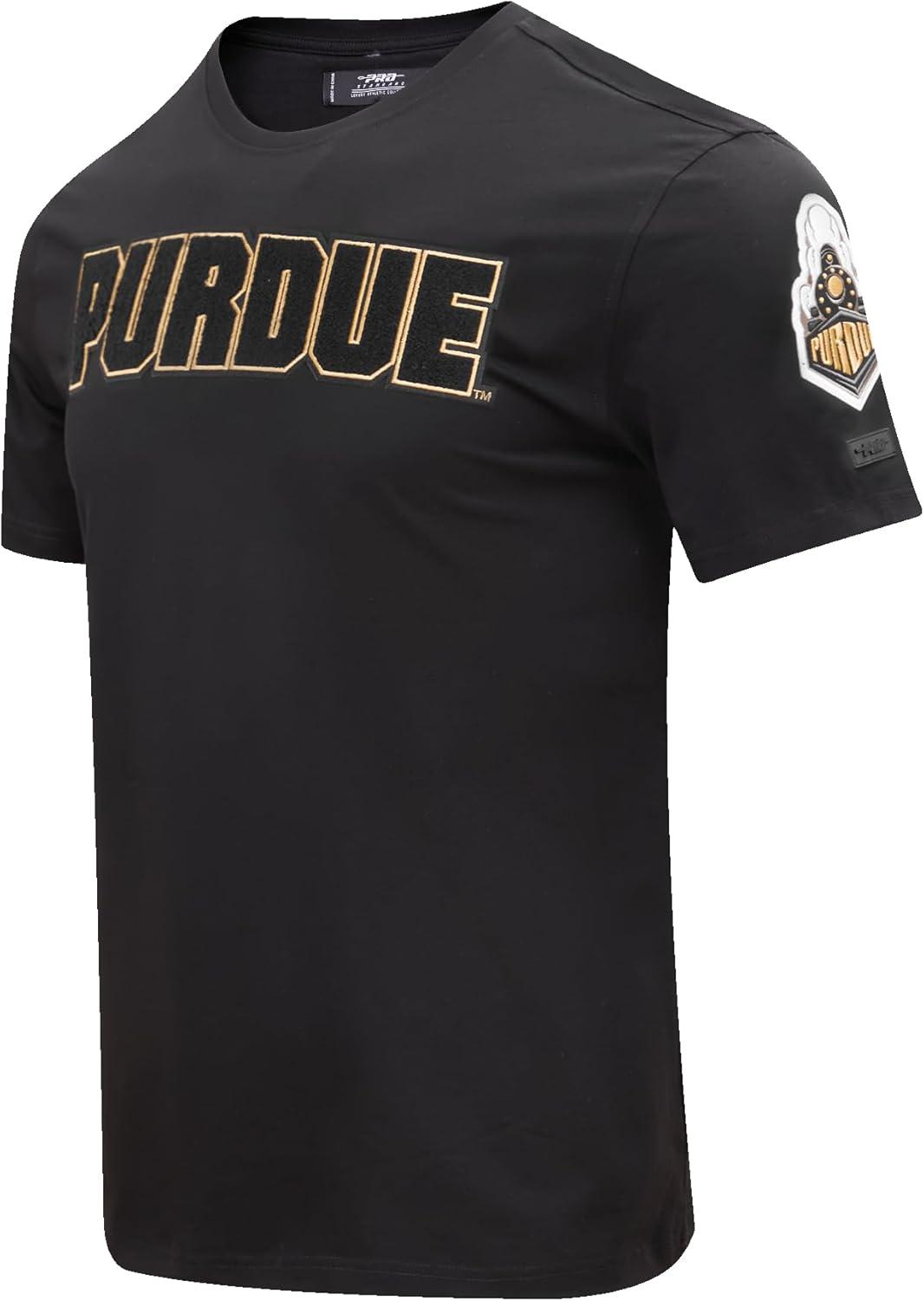 image:imagePro Standard Mens Purdue University Classic Chenille Short Sleeve Tee Black XL
