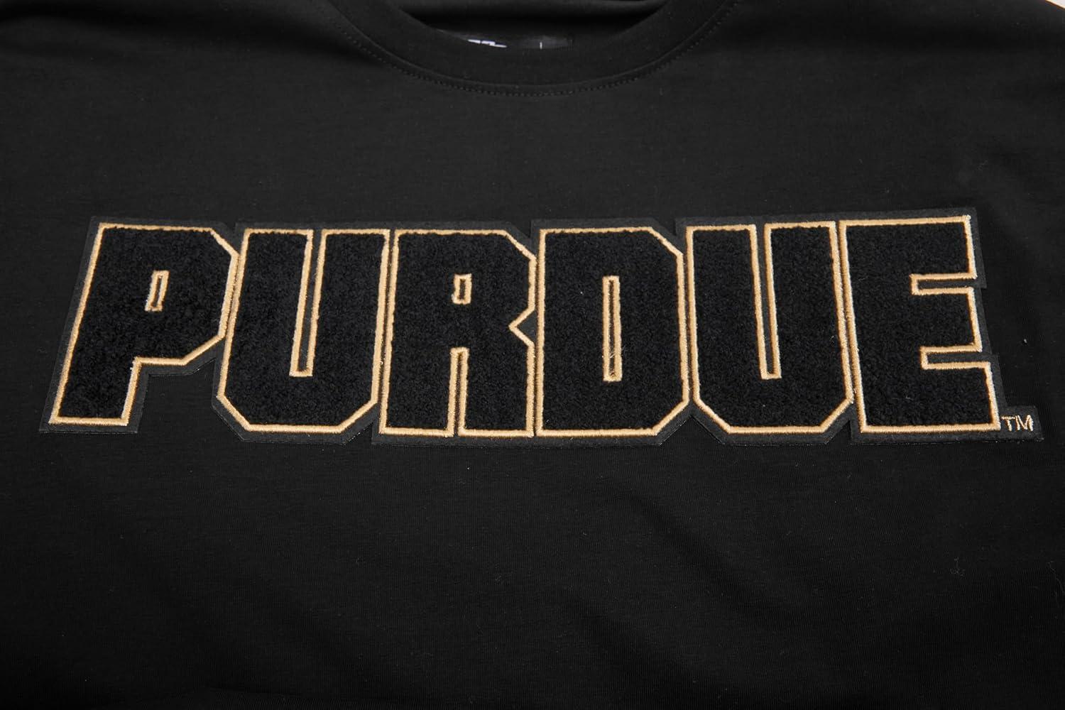 image:imagePro Standard Mens Purdue University Classic Chenille Short Sleeve Tee Black XL