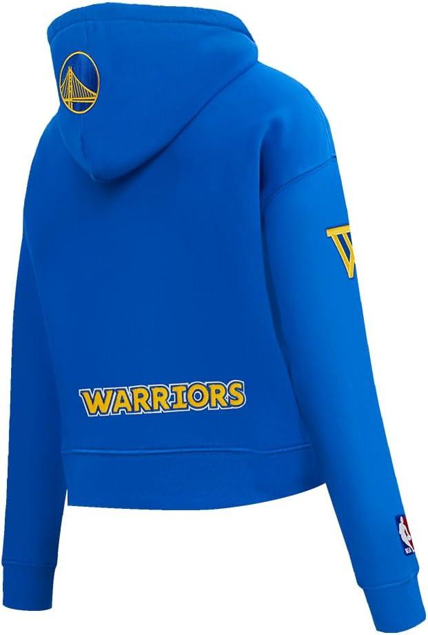 image:imagePro Standard NBA womens Womens Nba Golden State Warriors Classic Player Brushed Back French Terry Cropped Pullover HoodieRoyal Blue