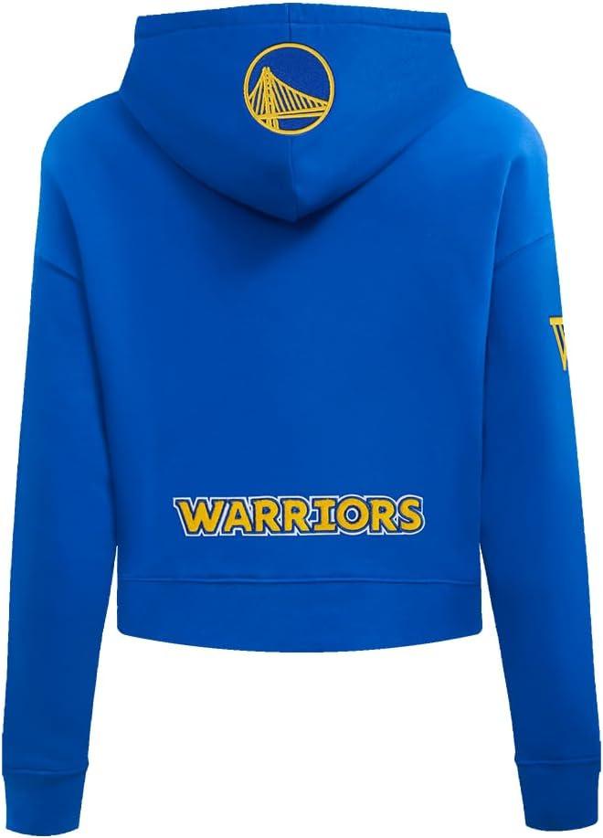 image:imagePro Standard NBA womens Womens Nba Golden State Warriors Classic Player Brushed Back French Terry Cropped Pullover HoodieRoyal Blue
