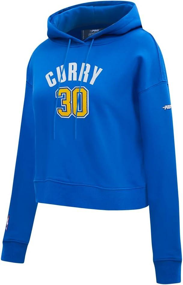 image:imagePro Standard NBA womens Womens Nba Golden State Warriors Classic Player Brushed Back French Terry Cropped Pullover HoodieRoyal Blue