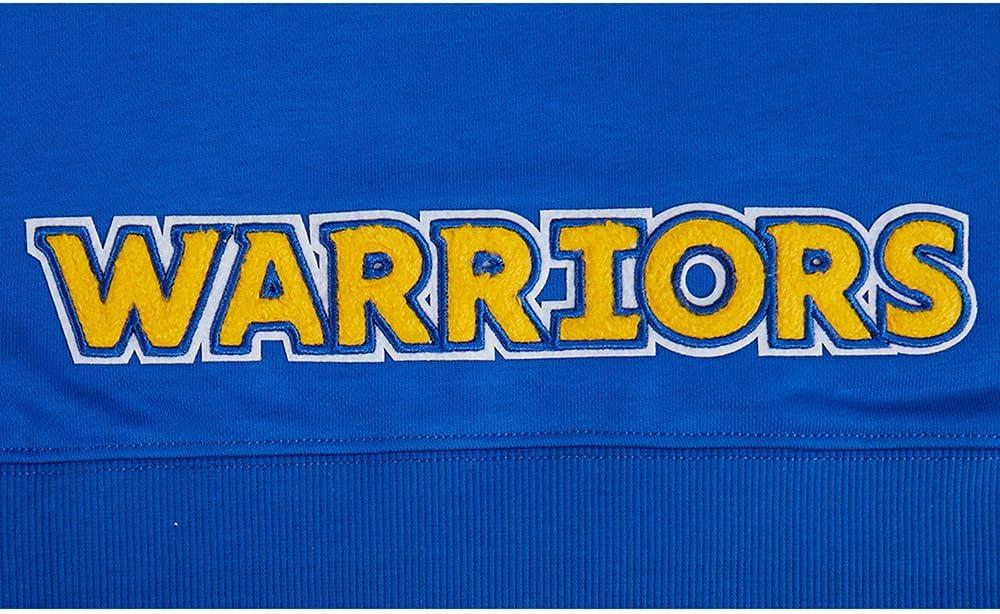 image:imagePro Standard NBA womens Womens Nba Golden State Warriors Classic Player Brushed Back French Terry Cropped Pullover HoodieRoyal Blue