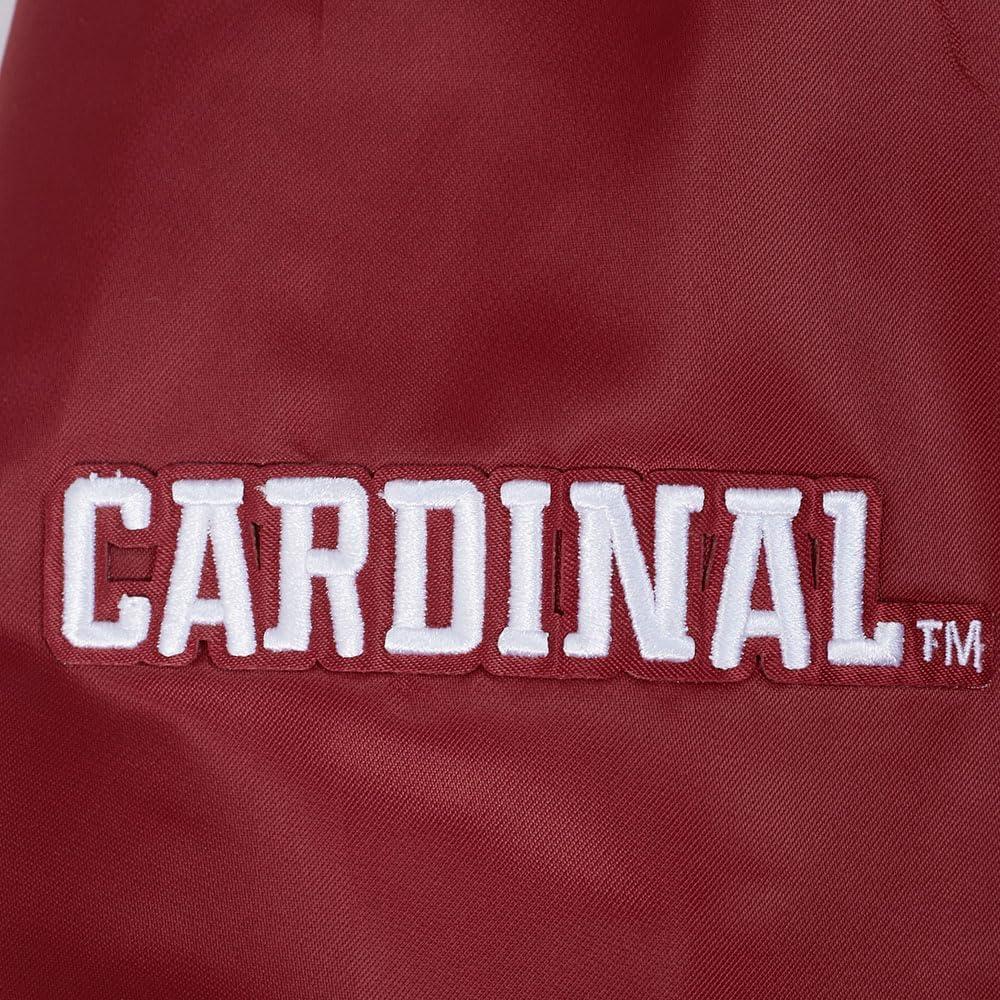 image:imagePro Standard NCAA mens Mens College Classic Chenille Satin JacketCardinal Red