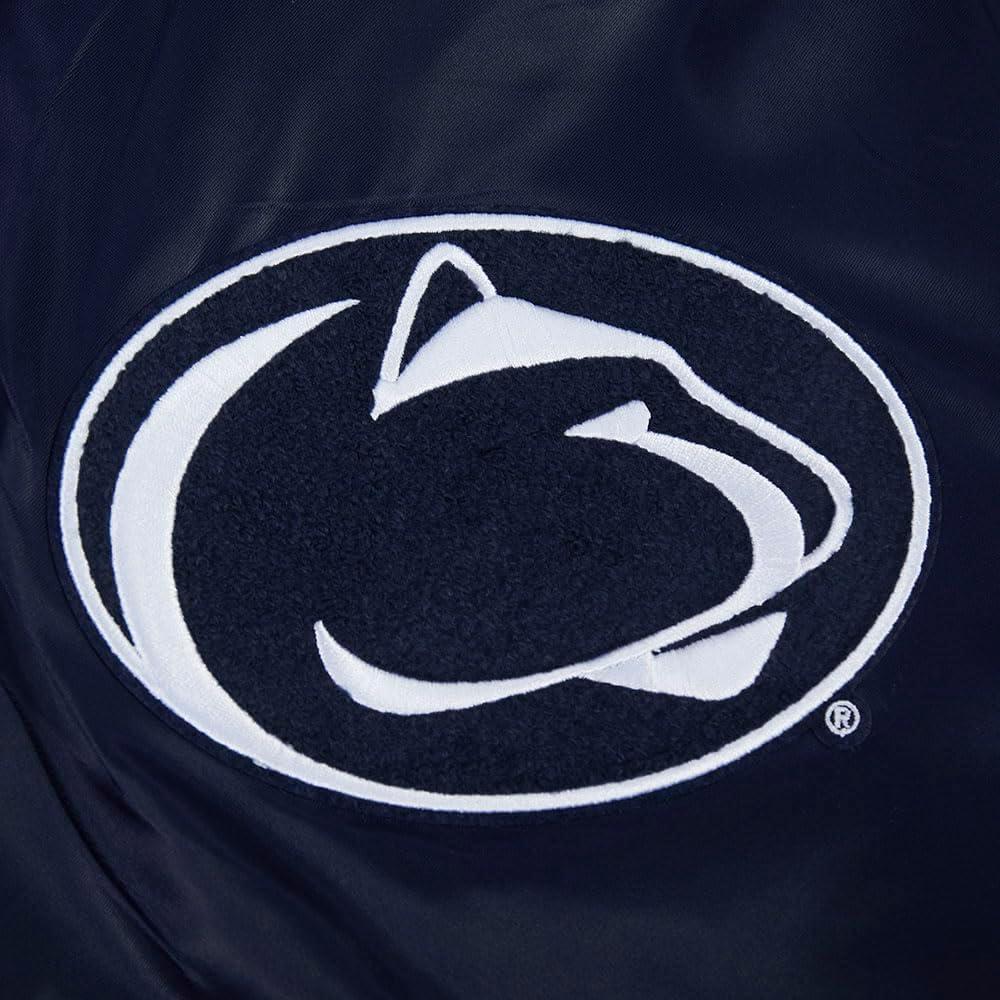image:imagePro Standard NCAA mens Mens College Classic Chenille Satin JacketNavy