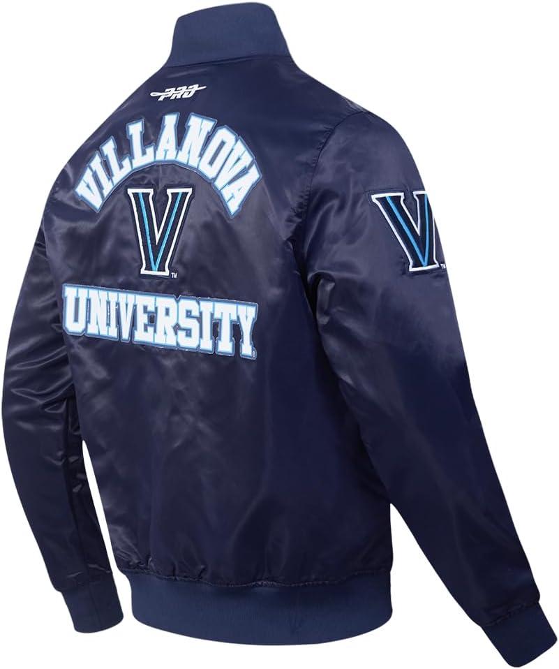 image:imagePro Standard NCAA mens Mens College Classic Chenille Satin JacketNavy
