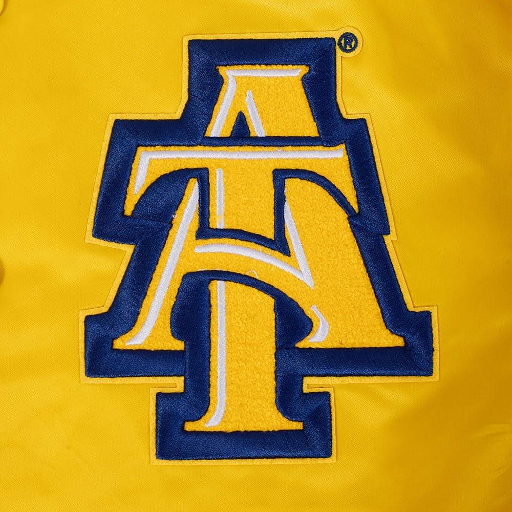 image:imagePro Standard NCAA mens Mens College Classic Chenille Satin JacketYellow