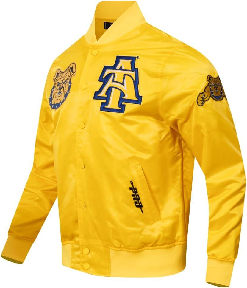 image:imagePro Standard NCAA mens Mens College Classic Chenille Satin JacketYellow