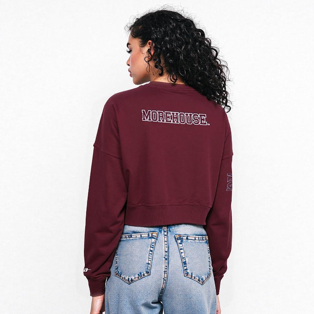 image:imagePro Standard NCAA womens Womens College Classic Essentials Brushed Back French Terry Crewneck SweatshirtWine